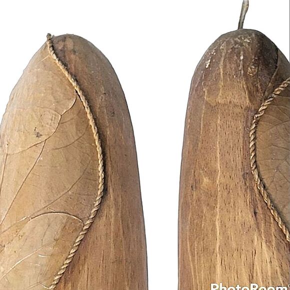 Wood Tribal Mask Wall Hanging Set Of 2 - Picture 4 of 8